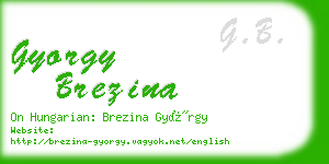 gyorgy brezina business card